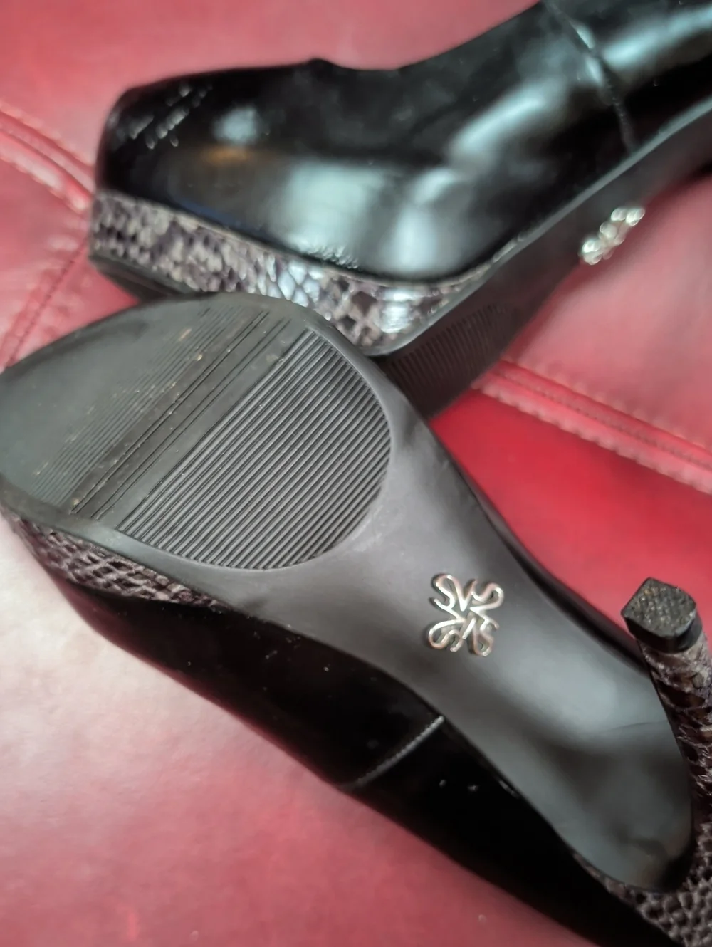 Simply Vera Vera Wang Black Patent Platform Stiletto Pumps 5